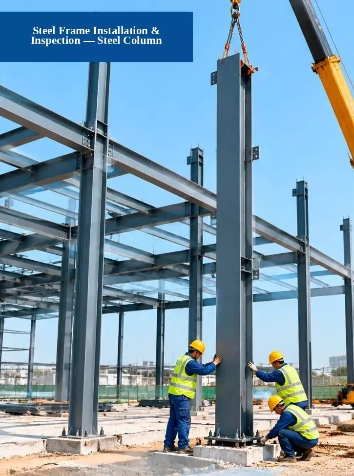 Steel column installation
